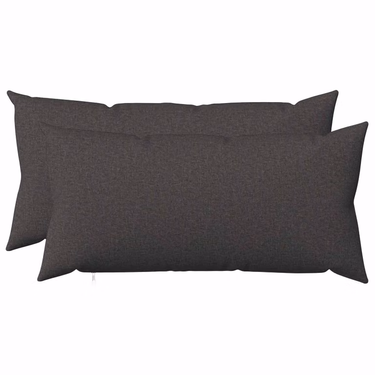 Set di 2 federe vidaXL HEERLEN grigio scuro in poliestere, L 40 cm x P 80 cm