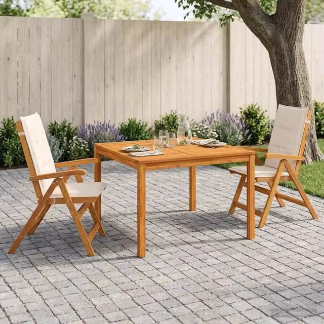 Set da pranzo da giardino 3 pezzi Naturale 3434608