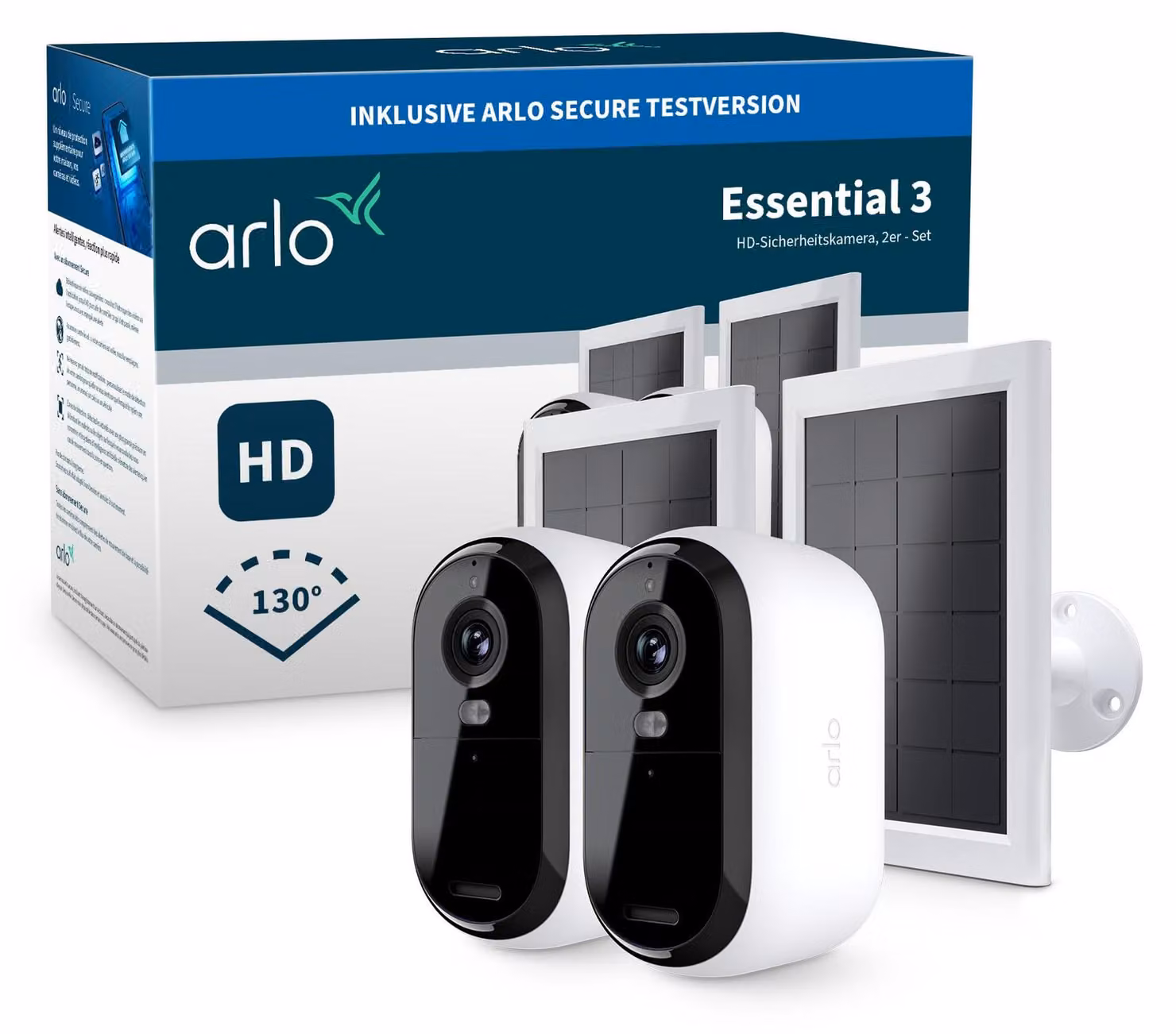 Arlo Essential VMK2280: Kit composto da 2 telecamere IP