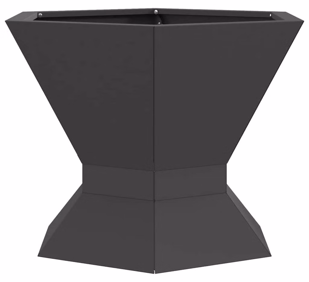 Focolare esagonale - 50 x 50 x 40 cm - Acciaio legato - Nero opaco
