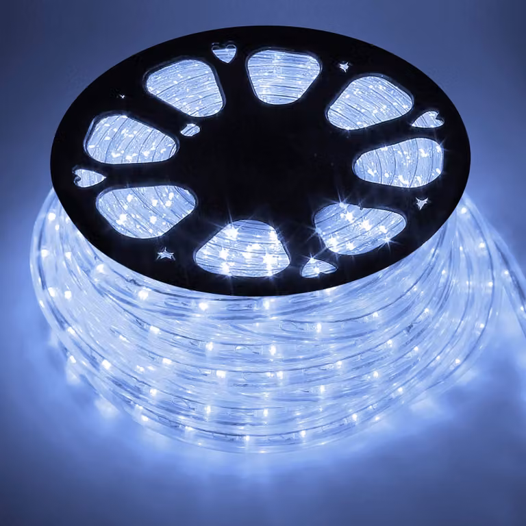 Guarnizione luminosa a LED, 50 metri, 1800 LED, luce bianca fredda, grado di protezione IP65, impermeabile