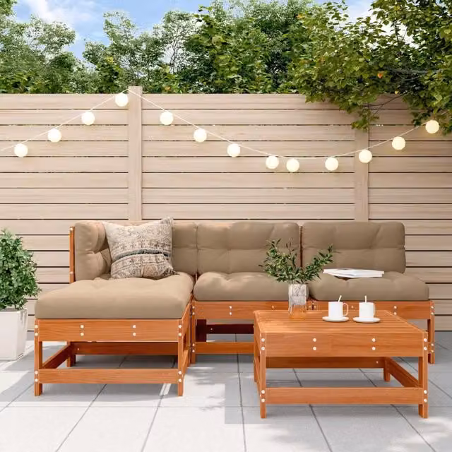Set Lounge da Giardino 5 pz Marrone Cerato 3418089