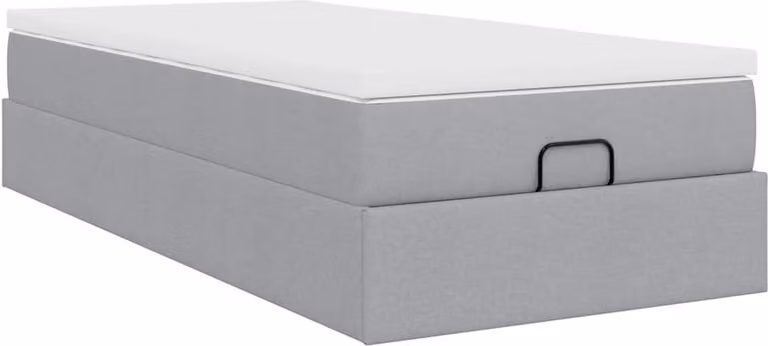 Struttura Letto Pouf con Materasso 90x200 cm in Tessuto