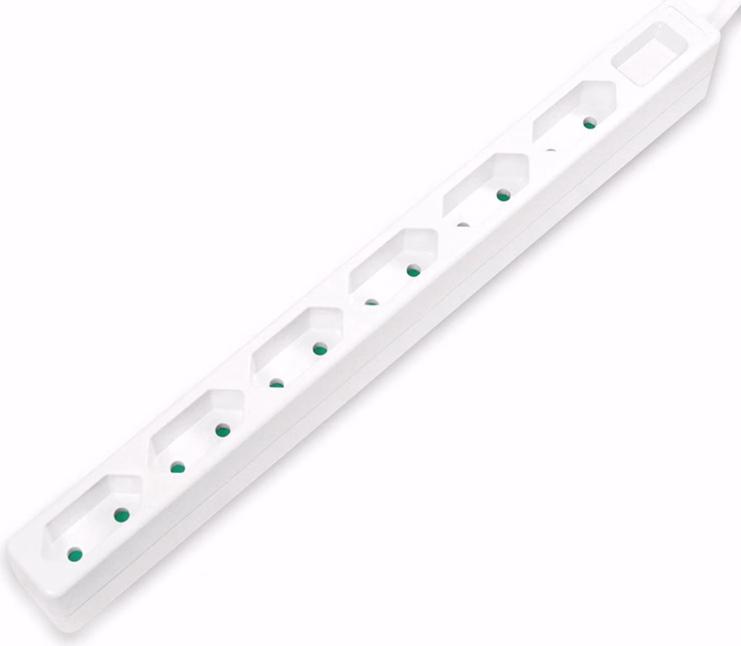 LogiLink LPS231 Europresa a striscia LogiLink, 6 vie, senza interruttore, bianco