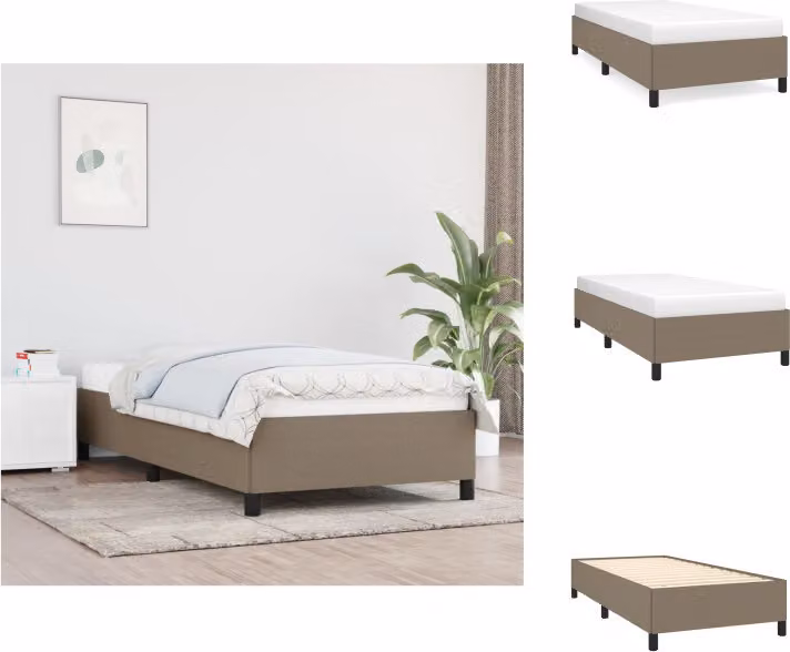 vidaXL Rete da letto Taupe 80x200 cm in tessuto - Letti e reti