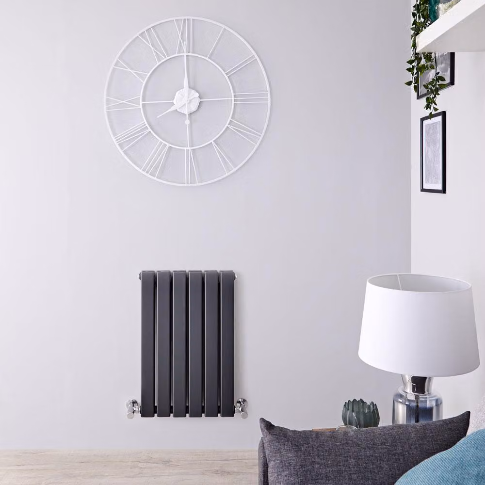 Radiatore Orizzontale Doppio di Design Antracite - 635 x 420mm - 450W - Delta