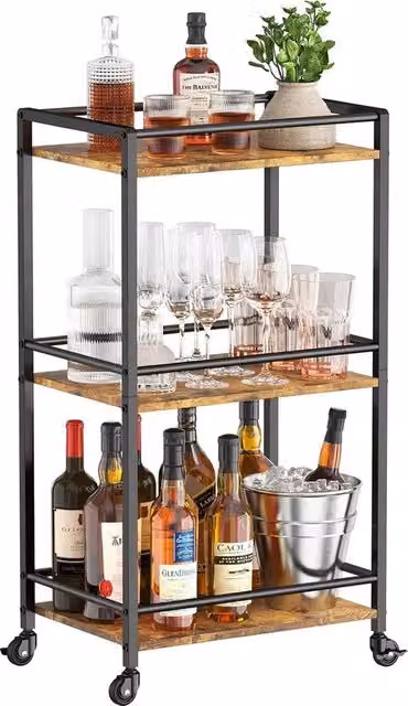 Trolley per cucina con livelli, carrello da servizio in metallo