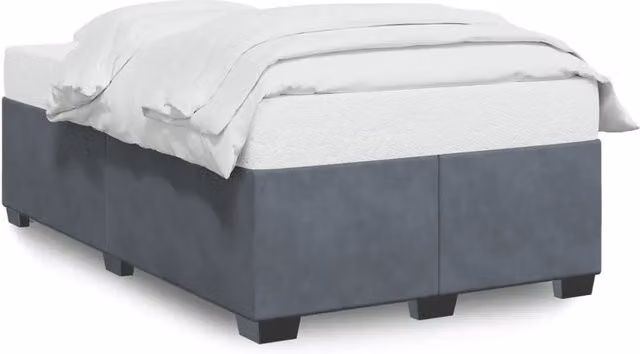 Letto matrimoniale | Letto per adulti | Giroletto senza Materasso Grigio Scuro 120x200 cm Velluto