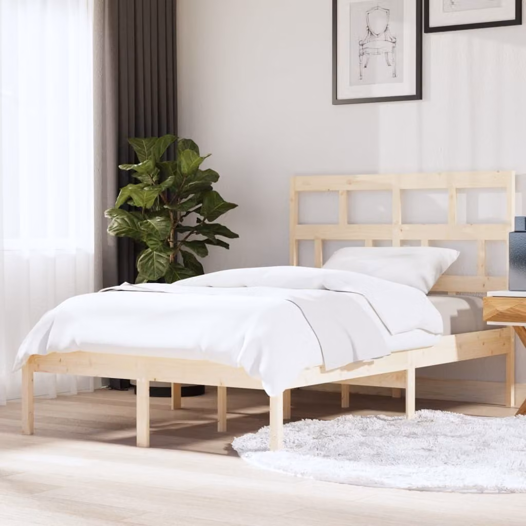 The Living Store Letto in legno massiccio di pino 140x200 cm