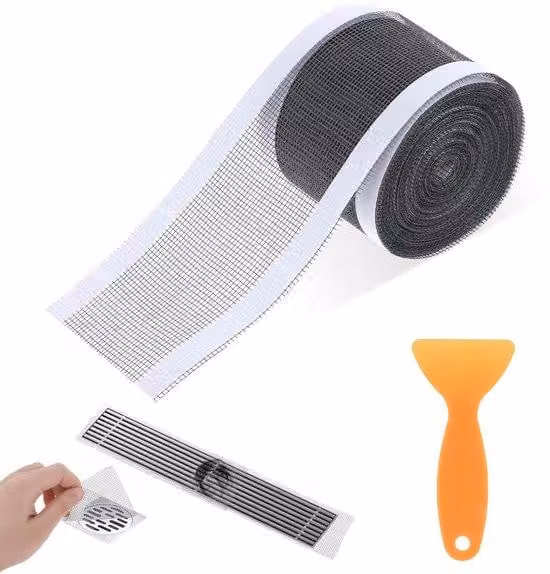 Raccoglitore per capelli in plastica 70 mm x 10 m, raccoglitore per capelli per doccia, bagno, cucina