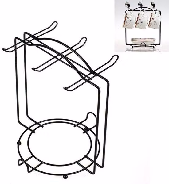 Cestino da cucina, gancio a forma di albero, gancio a staffa per scaffale da cucina, gancio per tazze da caffè, cestino portaoggetti a rete