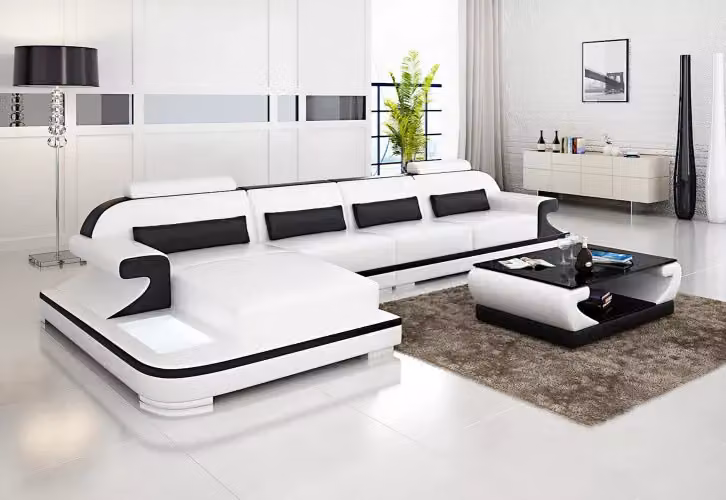 Eckcouch Ledercouch Wohnzimmer Sofa Polster Design Couchen Sofas Ledergarnitur