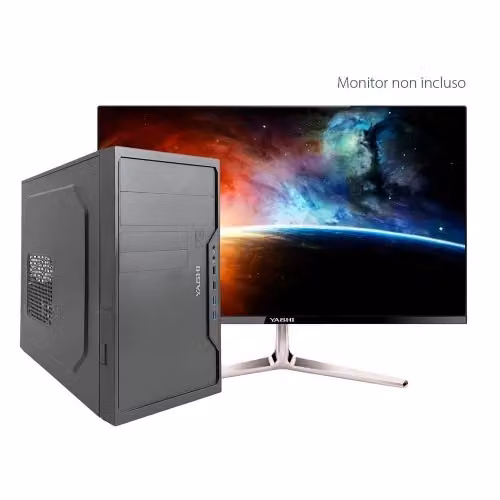 PC Mini Tower Yashi Genio 22L MT YY51551 Nero con Intel Core Ultra 5 225, 8GB RAM, SSD 512GB, Tastiera e Mouse, Windows 11 Pro – 2