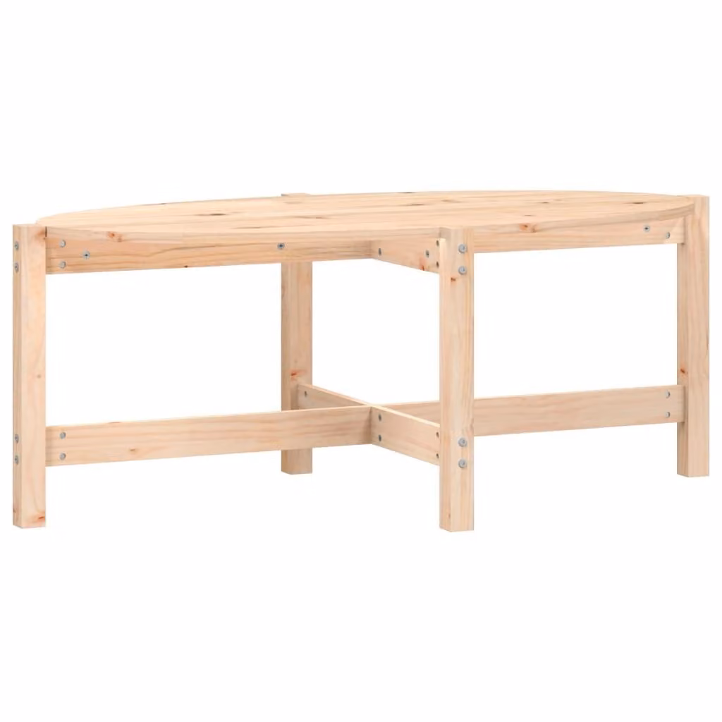 Tavolino da Salotto 118x63x45 cm in Legno Massello di Pino