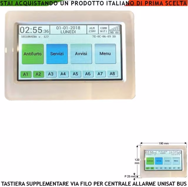 Smart Hub Securvera Bianco con Collegamento Cablato e Montaggio a Parete