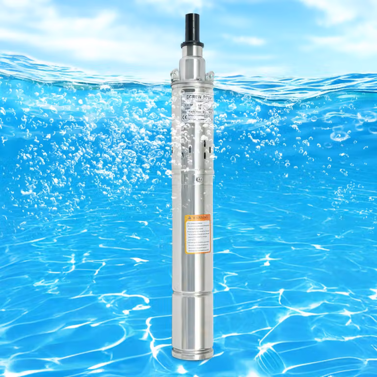 Pompa sommergibile per pozzi profondi - 220V - 250W - 3 pollici - Acciaio inossidabile