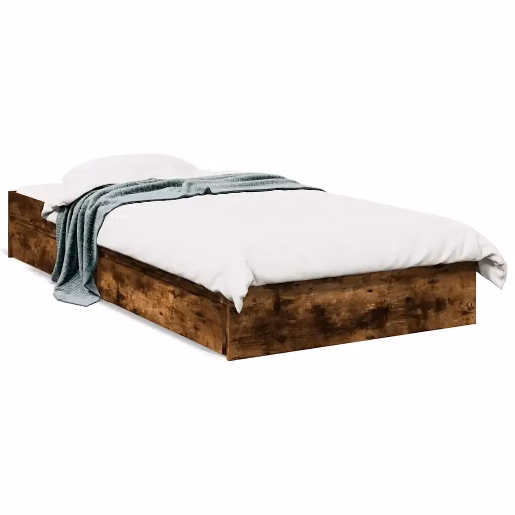 Giroletto con cassetti vidaXL in legno Rovere Fumo, L/P/H: 90 x 190 cm – 2