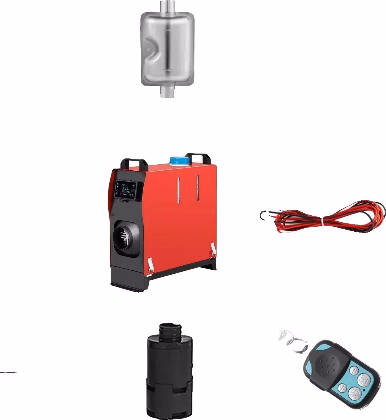 Riscaldamento a gasolio, design compatto, riscaldamento efficiente, interruttore LCD da 5 kW