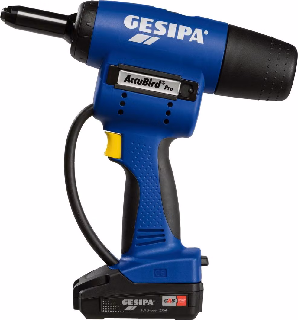 GESIPA Akku Blindnietgerät AccuBird Pro 13000 N, Gerätehub 25 mm + Akku 2,0 Ah