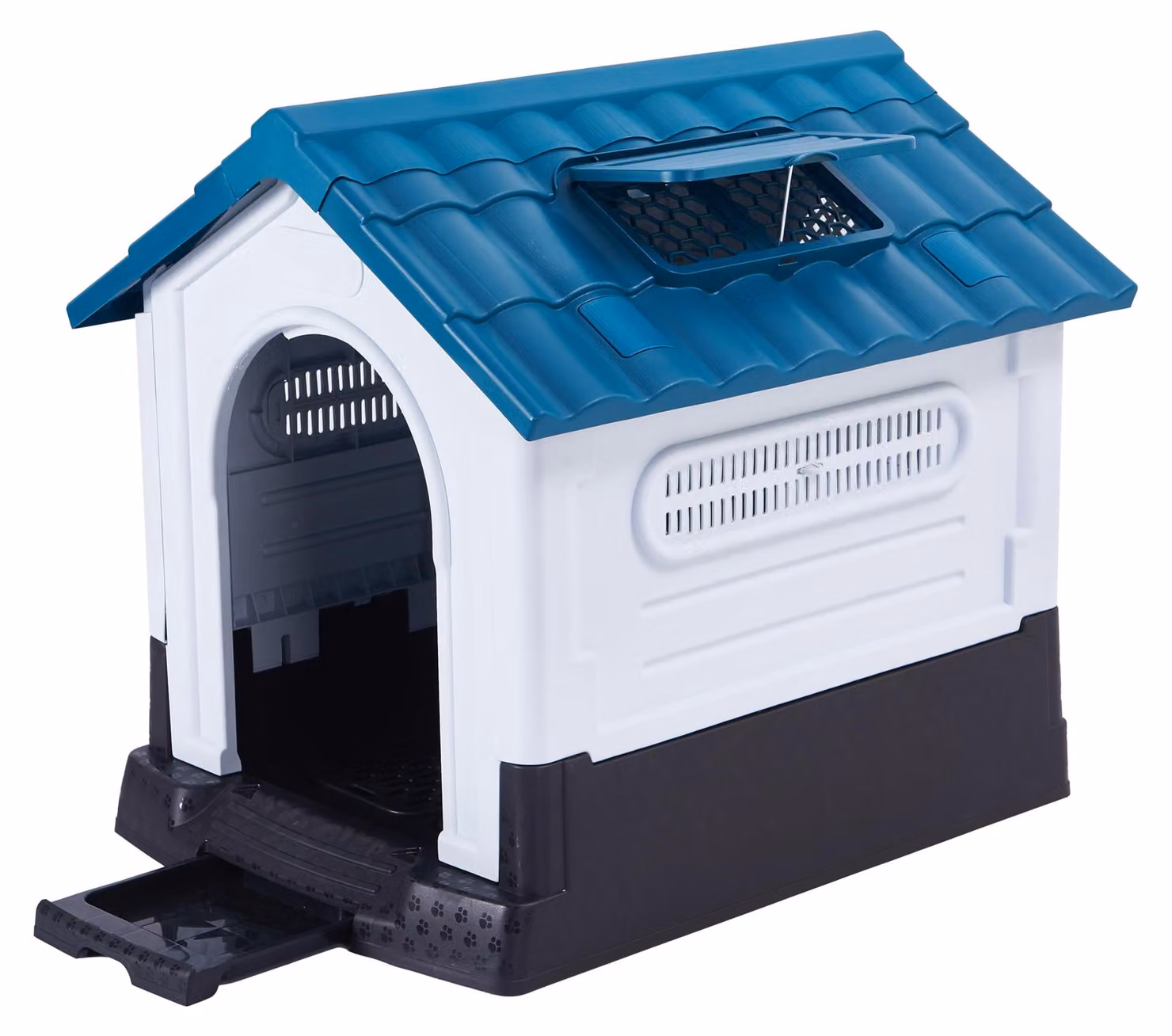 Cuccia per cani con protezione solare e toilette