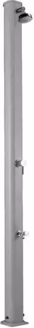 Doccia Tradizionale Jolly S in Alluminio Arkema Design con Miscelatore e Lavapiedi Colore Inox Paint L: 229 cm, P: 16,5 cm, H: 15 cm – 1