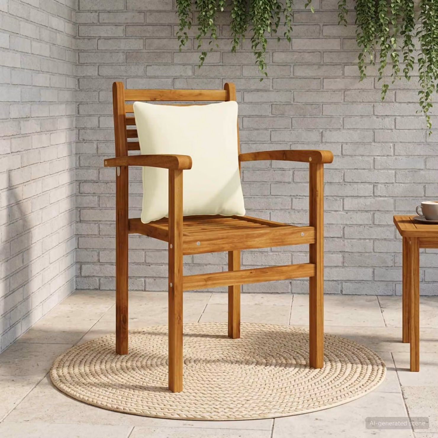 Cuscino per schiena vidaXL PUTTEN in poliestere, fodera rimovibile e lavabile in lavatrice, colore beige/bianco
