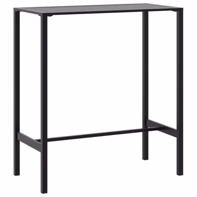 Tavolo da Giardino Moderno DESIGN IN Nero in Acciaio Verniciato a Polvere L: 100 cm, P: 50 cm, H: 110 cm – 1