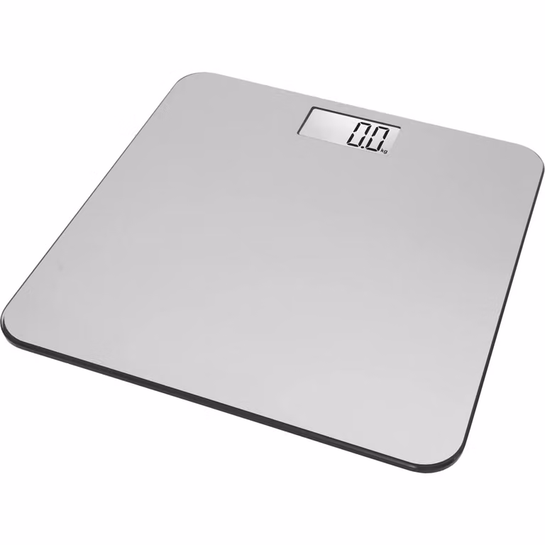 Bilancia pesapersona digitale DICTROLUX in acciaio inox e vetro, colore argento, portata massima 180 kg