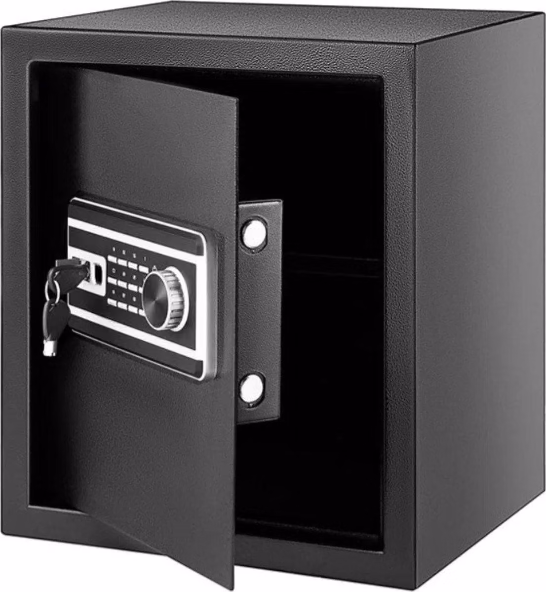 Cassaforte ignifuga Happyment - Con chiave e serratura a combinazione - 48L - Cassaforte elettronica - Robusto alloggiamento in acciaio Q235 - Nero