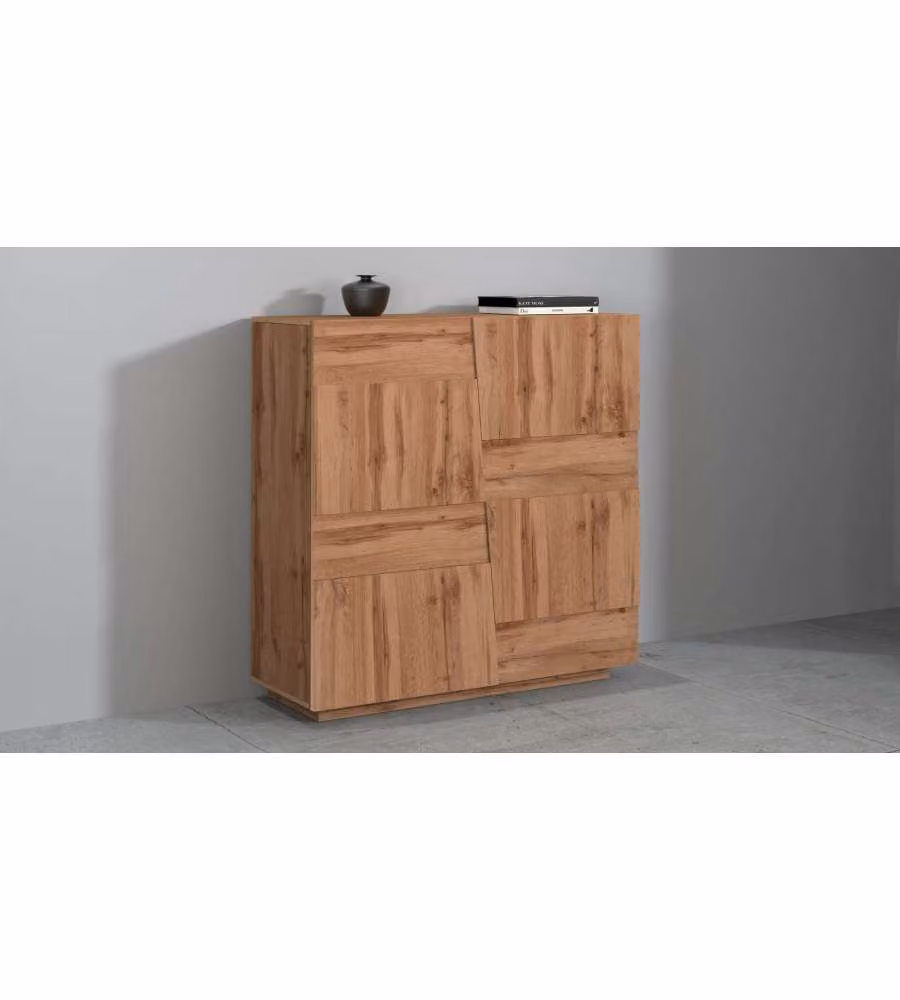 Tecnos Credenza Pongo 120 cm Rovere Wotan - Arredamento Living - Spazio di Archiviazione - Design Moderno