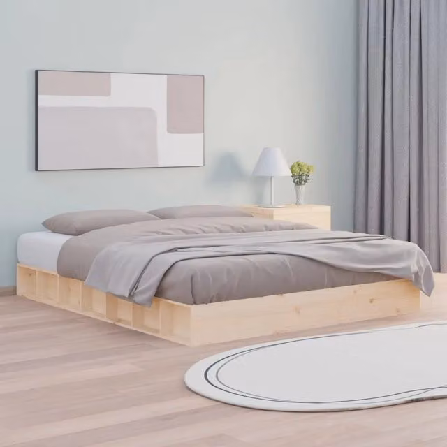 Giroletto vidaXL in legno massello di pino rustico non trattato L: 200 cm, P: 200 cm – 1