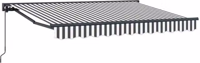 Tenda da Sole | Tenda retrattile manuale Antracite e Bianco 3,5 x 2 m