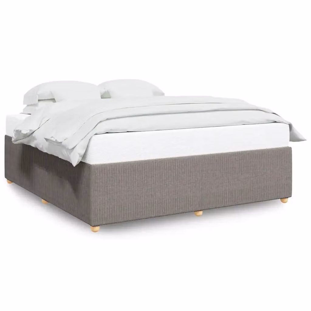 vidaXL Giroletto senza Materasso in Tessuto Tortora 200x200 cm – 2
