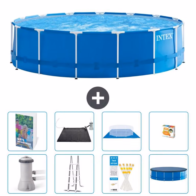 Piscina autoportante rettangolare - 457x122 cm - 7 pezzi - Modello S559