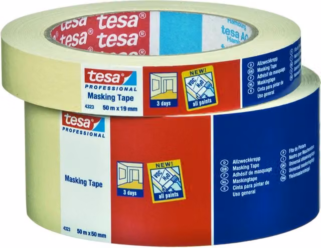 Confezione da 48 rotoli di nastro per mascheratura Tesa multicolore, Larghezza: 38 mm, Lunghezza: 50 m
