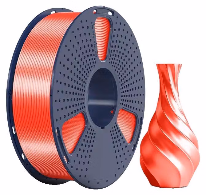 Filamento per stampa 3D, misto seta e PLA, compatibile con stampanti FDM, seta rossa