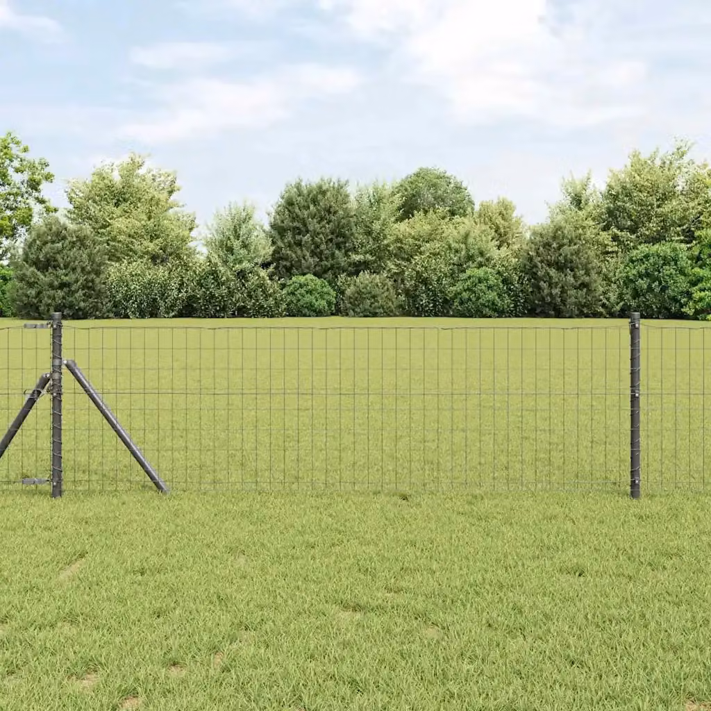 Recinzione da Giardino DESIGN IN in Acciaio e PVC Grigio, Altezza: 80 cm, Lunghezza: 25 m – 2