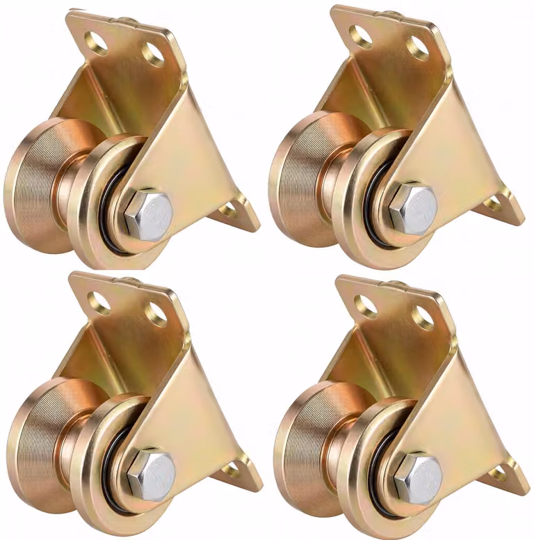 4 pulegge, rulli per cavi a V, ruote robuste da 6 mm con doppi cuscinetti a sfera