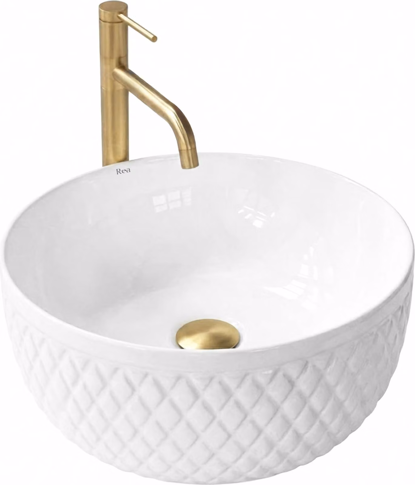Lavabo Da Appoggio Rea Galaxy White