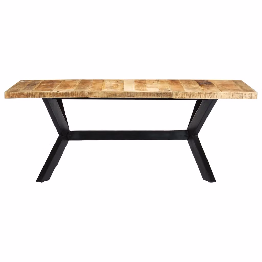 vidaXL Tavolo da pranzo 200×100×75 cm in legno massiccio di mango