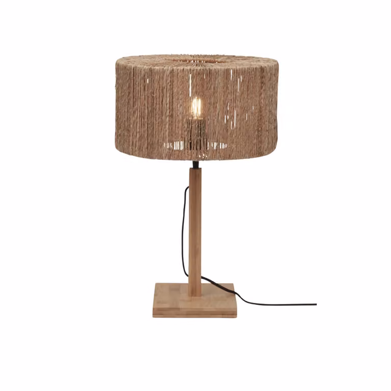 GOOD&MOJO - Lampada da tavolo Iguazu - Juta/Bamboo - Ø30x37cm Lampada da tavolo - comodino, soggiorno, camera da letto