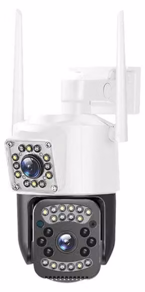 Verk 06365 Telecamera IP wireless con visione notturna e WiFi, 4G, bianco