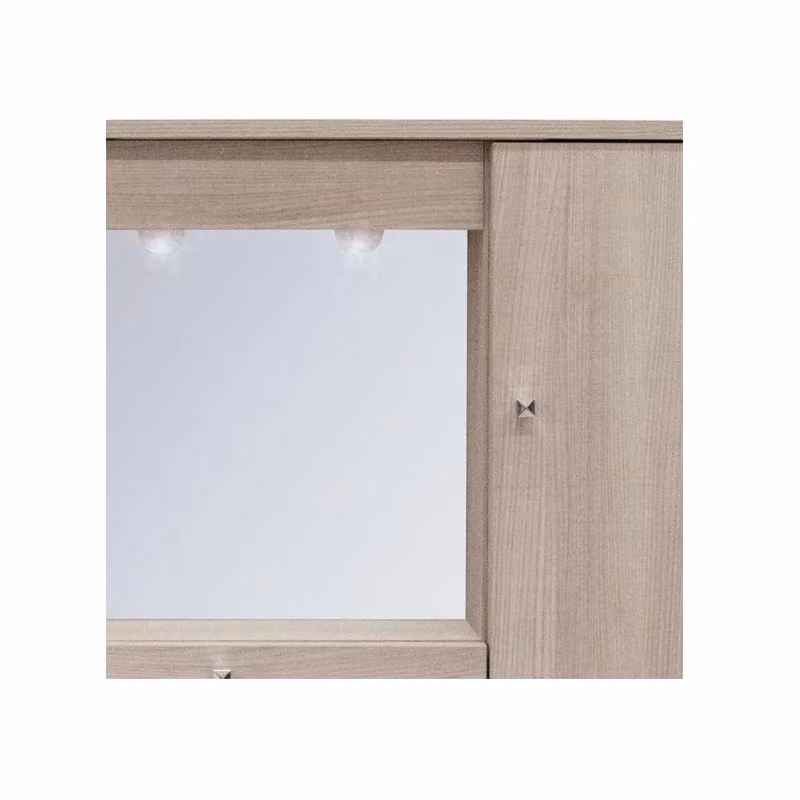 Mobile specchiera da bagno IPERBRIKO in legno color olmo con 2 ante e ribalta H: 61 cm, L: 93 cm, P: 14 cm – 2