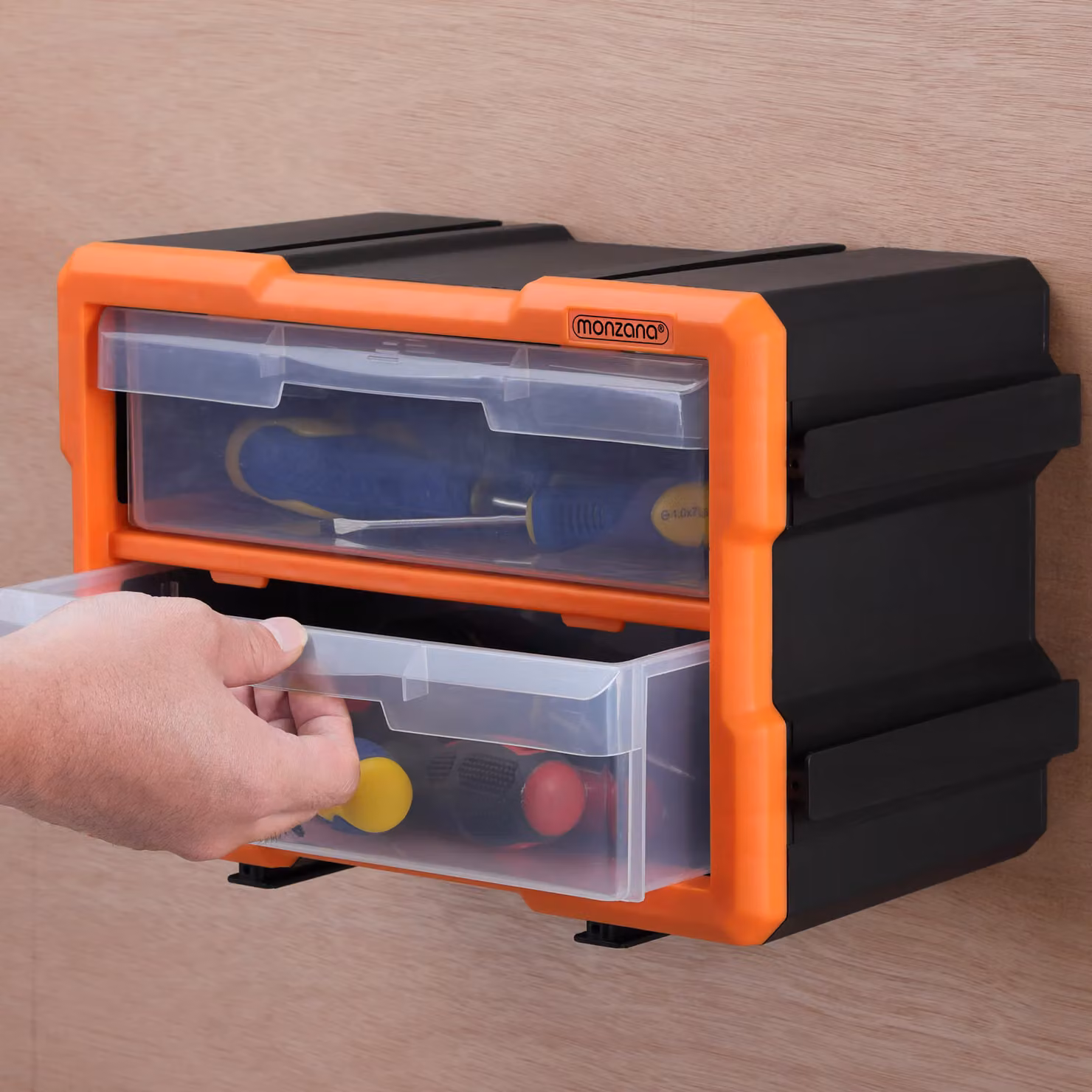 Organizzatore portaminuterie Monzana in plastica multicolore con 4 scomparti L: 29,5 cm, P: 19,5 cm, H: 16 cm – 3