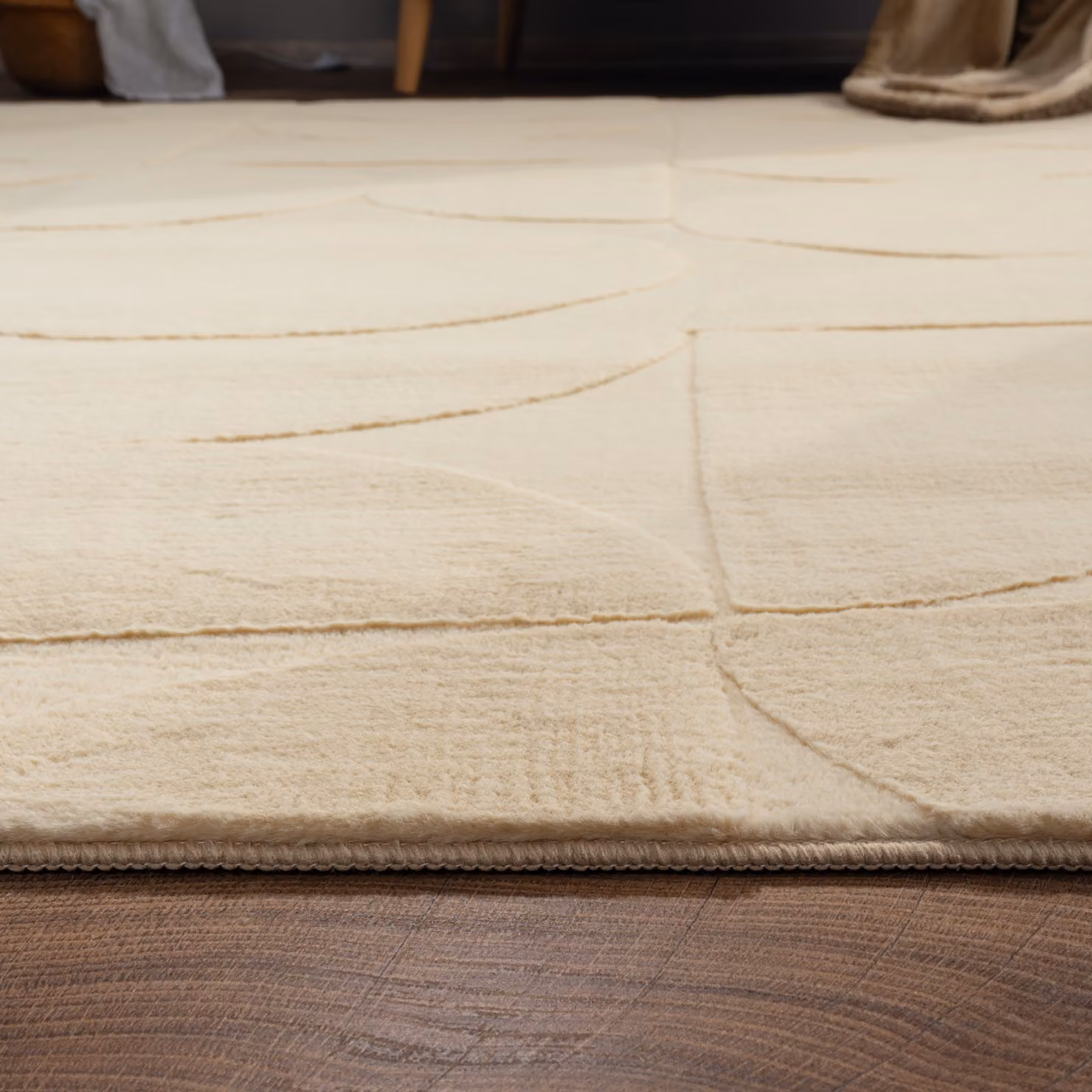 Tappeto in pelliccia sintetica Lelystar beige L: 150 cm, P: 80 cm – 4