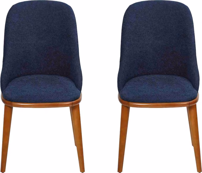 Stilvolle Blaue Esszimmer Stühle Designer Einrichttung Stuhl-Set Möbel