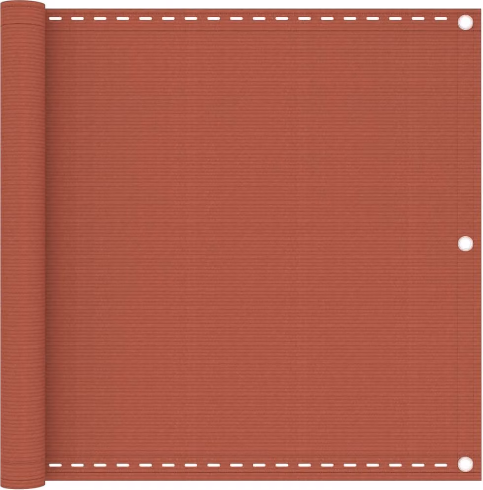 The Living Store Paravento per balconi rosso terracotta 90x500 cm HDPE
