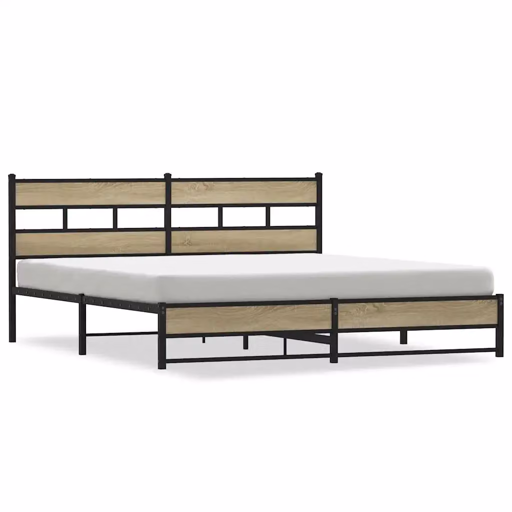 Giroletto vidaXL in metallo e MDF colore Rovere Sonoma, L: 193 cm x P: 203 cm – 2