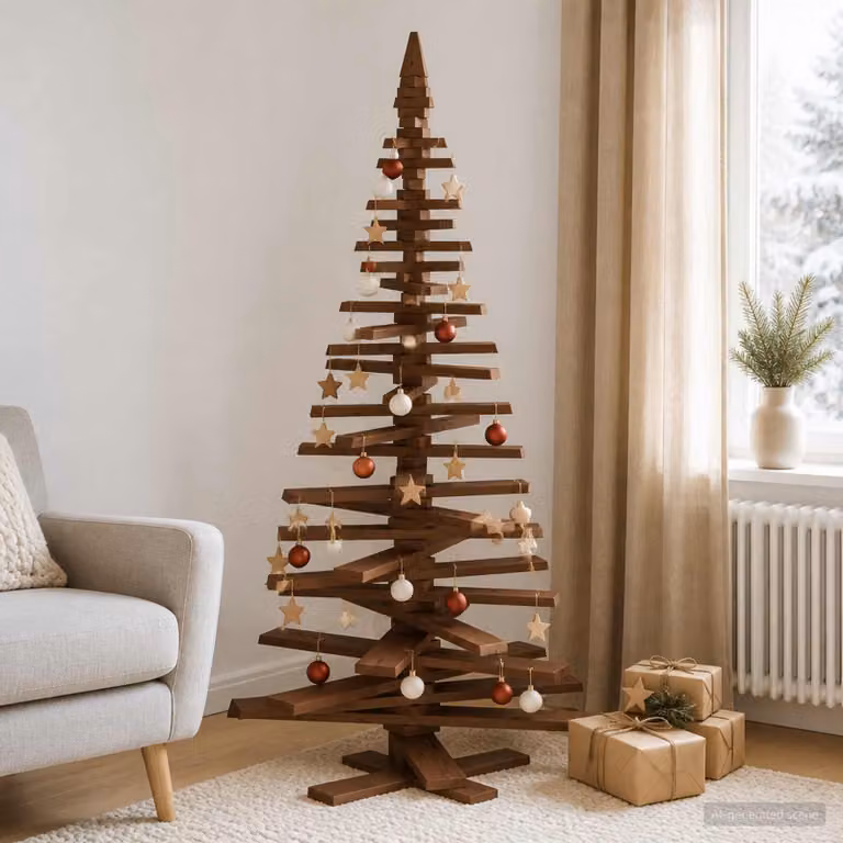 vidaXL Albero di Natale in legno KOTKA 180 cm Legno Massello di Pino