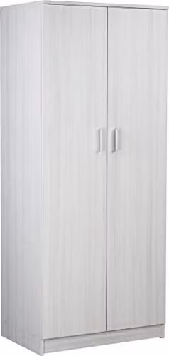 Armadio guardaroba 2 ante battenti legno laminato Eucalipto 77x52x182 cm